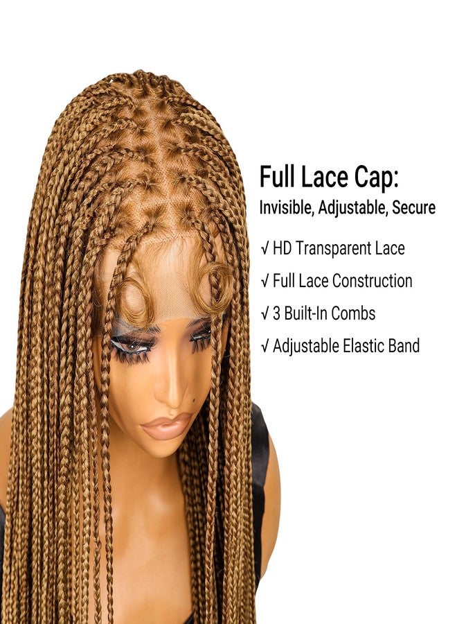 سوبر نوفا باروكة شعر مستعار سوبرنوفا #P30/27، دانتيل كامل مضفر، طول 36 بوصة، بدون عقد، مضفرة مربعة، للنساء ذوات البشرة السمراء، شعر مستعار صناعي كامل مصنوع يدويًا، مضفر بوهيمي، مع شعر صغير، خالٍ من التشابك - Image 5